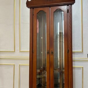 Red Wood Corner Display Cabinet