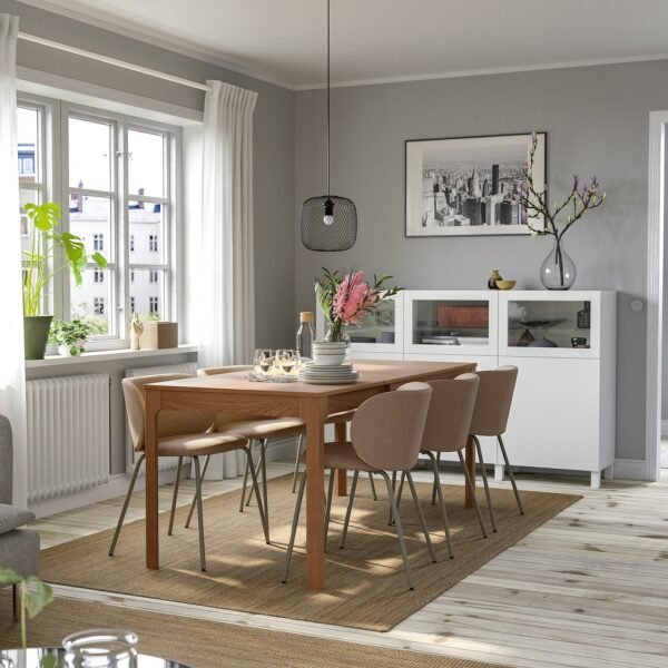 ekedalen-krylbo-table-and-4-chairs-oak-tonerud-dark-beige__1232015_pe916335_s5.jpg Beigewood Harmony – Table and 4 chairs, oak/Tonerud dark beige, 120/180 cm