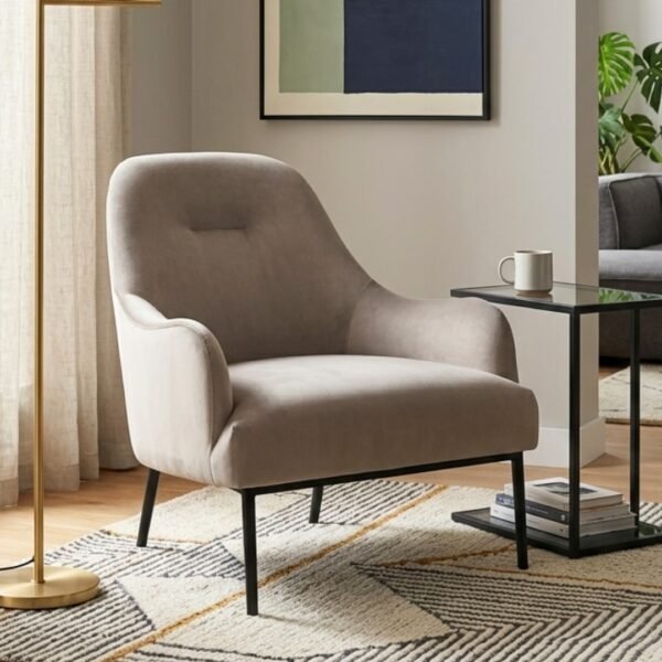 BIXTON Wider Seat Lounge Chair-Beige