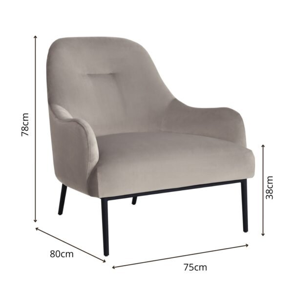 BIXTON Wider Seat Lounge Chair-Beige